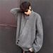 Autumn And Winter New Knitted Sweater Men's Irregular Coat Warm Old Money Style Lazy Loose Foreign Trade Cross Border Wholesale_viptrois.com