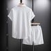 Men's Clothing Casual Shirt Short Sleeved Beach Pants Suit_viptrois.com