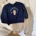 2024 neutral style Korean version autumn new item boys' and girls' western-style hoodie, children's baby pullover top,_viptrois.com