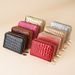 Card Bag Card Cases Crocodile Pattern Solid Color Accordion Double Zipper Card Holder Fashionable Multi Card Slot Large Capacity Zipper Coin Purse_viptrois.com