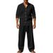 Men's Clothing Four Seasons Linen Men's Casual Loose Breathable Long Sleeved Trousers Shirt Beach Suit Spot_viptrois.com