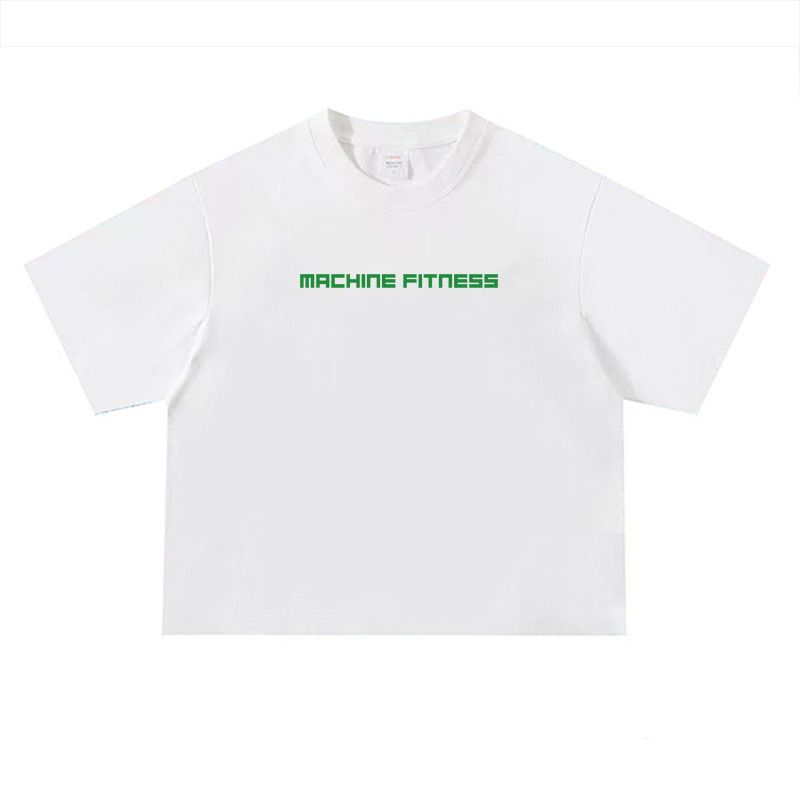 Boxy Fit West Coast Pure Cotton Heavy Short Sleeve Base 240g Large Size T-shirt Loose Round Neck Shoulder Sleeve Top_viptrois.com