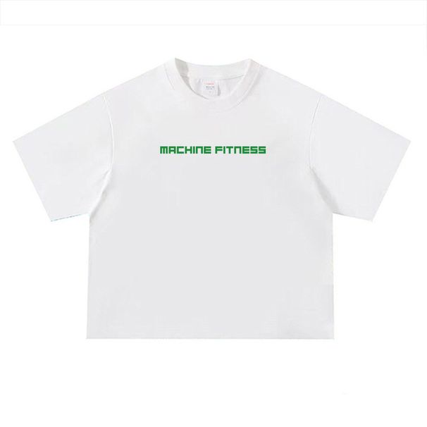 Boxy Fit West Coast Pure Cotton Heavy Short Sleeve Base 240g Large Size T-shirt Loose Round Neck Shoulder Sleeve Top_viptrois.com