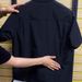 Men's Clothing New Fashion Thin Loose Workwear Lapel Short Sleeved Shirt Summer Casual Shirt_viptrois.com