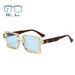 Women's Glasses Heao's New Original Rivet Personality Square Frame Splicing Color Sunglasses Fashion Catwalk Versatile Sunglasses_viptrois.com