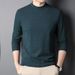 Half High Long Sleeve Mid Collar Thermal Korean Style Men's Casual Inner Layer Base Shirt Trendy T-Shirt_viptrois.com