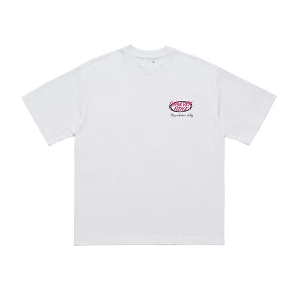 American Style Trendy Brand Summer New Printed Niche Letter Small Neck Loose T-Shirt For Men_viptrois.com