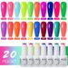 Arte Clavo 20Pcs 15ML Color Gel Nail Polish Set Semi Permanent Soak Off UV Gel Varnish Nail Base Top Coat Art Manicure Kit_viptrois.com