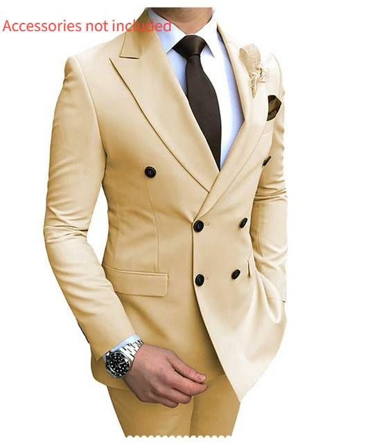 Men's Clothing Business Casual Suit Summer Suit Groom Best Man Suit Two Piece Suit Men's Suit_viptrois.com