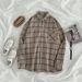 2025 Vintage Plaid Shirts Frauen Herbst Langarm Oversize Button Up Hemd Koreanische Mode Casual Herbst Outwear Tops Blusas Mujer_viptrois.com