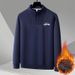 New Half-zipper Fleece Sweater Men's And Women's Fashion Casual Solid Color Stand-up Collar Fashion Heavy Coat Top Tide_viptrois.com