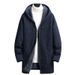 1 Cross-Border Foreign Trade Dropshipping Autumn Winter New Men's Fleece-Lined Thickened Warm Mid-Length Zipper Hooded_viptrois.com