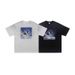 American-syle High Disressed Spray-pained Gradien Niche Shor-sleeve Men's Summer Rendy Sree Design_viptrois.com