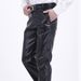 Men's Clothing Oil Proof And Dirt Resistant PU Leather Pants Middle Aged And Elderly Leather Pants High Waist Straight Motorcycle Leather Pants_viptrois.com