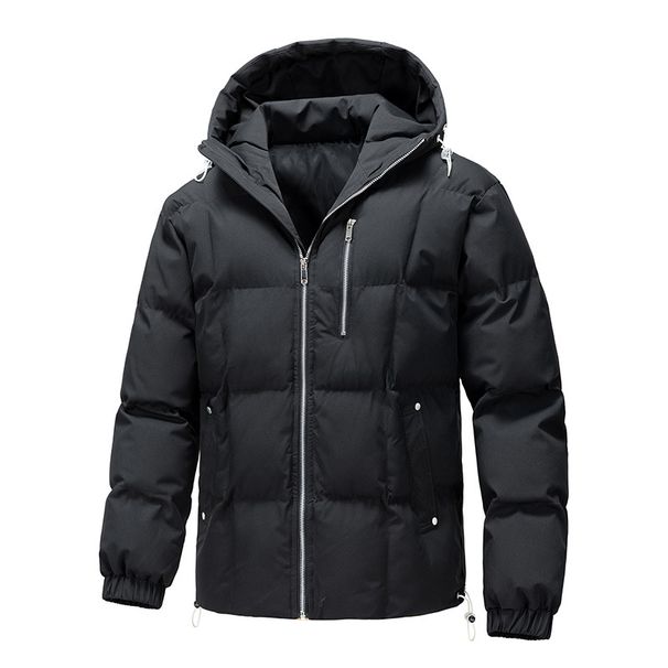 2025 Cotton Clothes Autumn And Winter New Coat Hooded Solid Color Bread Clothes Warm And Thicker_viptrois.com