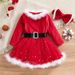 Christmas Dress Girl's Long Sleeve Star Mesh Dress Princess Dress_viptrois.com
