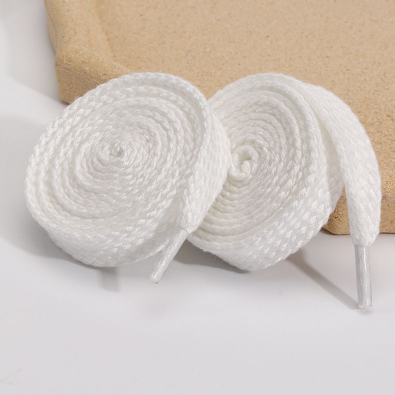 Width 1.5cm single-layer white LACES fit casual sports shoes small white shoe LACES_viptrois.com