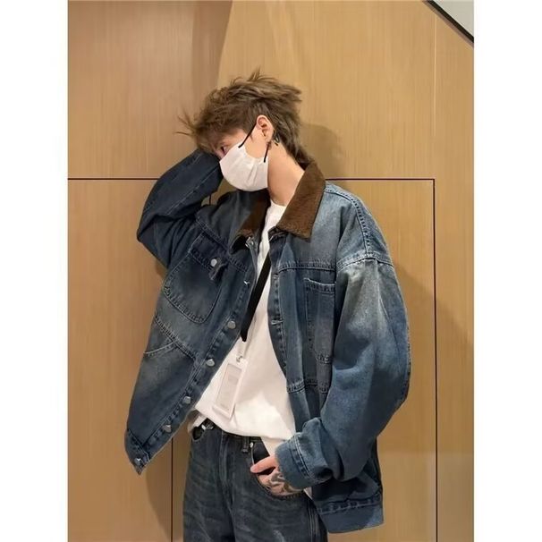 Spring Autumn Trendy High End Street Explosion Versatile Cowboy Jacket For Men, Handsome And Rascal_viptrois.com