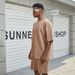 Men's Clothing High Quality Casual Suits Pure Cotton Short Sleeved T Shirts And Shorts With 2 Piece Suits_viptrois.com