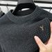 Men’s Fleece-Lined Round Neck Sweater – Winter Thermal Knit Pullover With Deer Embroidery, Casual & Cozy_viptrois.com