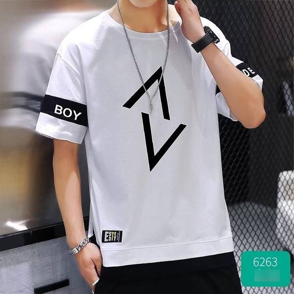 Men's Summer Short Sleeve T-Shirt & Jogger Set – Lightweight Polyester Athletic Outfit (M-3XL, 5 Color Combos)_viptrois.com