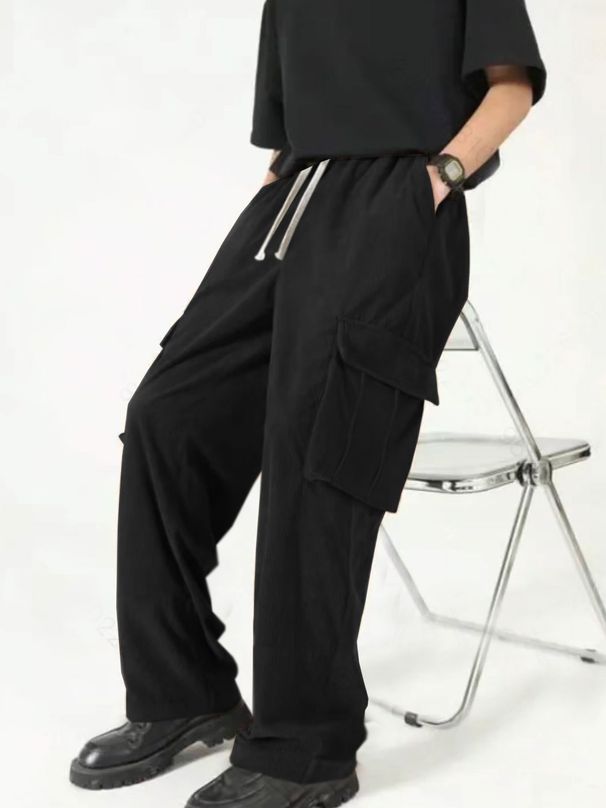Men's Clothing Fashion Leisure Sports Corduroy Multi Pocket Workwear Trousers_viptrois.com