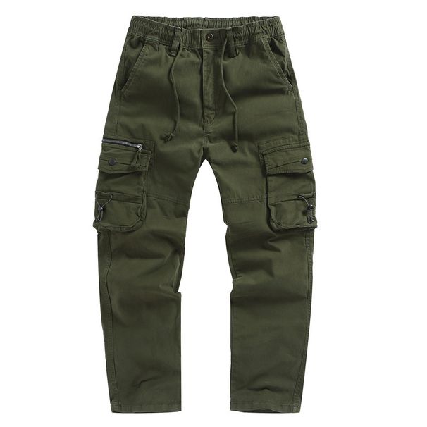 Trendy Multi-Color Jogger Pants For Men - All-Season Slim-Fit Cargo Pants With Adjustable Cuffs, Plus Size Comfort & Stylish Streetwear Design_viptrois.com