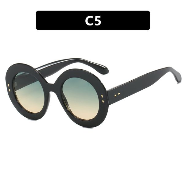 Women's Eyeglasses Ins Modern Rice Nail Round Large Frame Flat Glasses Can Be Matched With Myopia Trend Personality Glasses Frame Anti Blue Light_viptrois.com