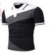 2022 Cross-border Europe, America Spring And Summer Golf Casual Business Men's POLO Shirt Button Color Matching Men's Polo Shirt T-shirt_viptrois.com