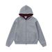 "Unisex Vintage Zip-Up Hoodie – Oversized Retro Streetwear With Ribbed Hem (Black/Grey)"_viptrois.com