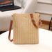Women's Tote Bags Straw Woven Bag, Single-shoulder Bag, Bucket Bag, Vacation Beach Tote Bag, Adjustable Wide Shoulder Strap Crossbody Bag_viptrois.com