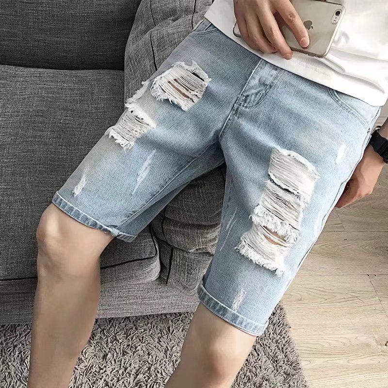 Men's Clothing Summer Social Spirit Guy Handsome Ins Shorts Mid Length Pants_viptrois.com