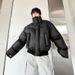 Minimalist Puffer Jacket – Short Quilted Coat With Stand Collar (M-XXL, Black/Brown)_viptrois.com