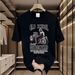 Breathable T-shirt (Eco Cotton) Off-White (3D "Old School Custom Motorcycles" Print & Coffee-Brown Accent) – Pioneer Style For Weekend Getaway_viptrois.com