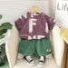 Boys Suits New Summer Children's Short Sleeved Clothes Baby Cool And Fashionable Children's Clothes_viptrois.com