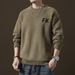 Loom Italian High-End American Style Heavy Sweater Men 2025 Autumn Winter New Trendy Brand Crew Neck Pullover Knitwear Top_viptrois.com