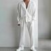 Men's Clothing Commuter Suit Casual Button Shirt Long Sleeve Trousers Cool Men's Summer Outer_viptrois.com
