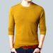 Men's Classic Round Neck Wool Blend Sweater – British-Inspired Relaxed Fit Knit Pullover With Machine-Washable Stretch (M-5XL, Wrinkle-Free)_viptrois.com