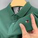 Men's Clothing Pique Cotton New Summer Men's Short Sleeved T Shirt Lapel Polo Shirt Embroidery Solid Color Men's Half Sleeved Top_viptrois.com