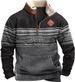 Pure 2023 Cross-Border European And American Half-Zip Men's Autumn Winter Fleece Stand Collar Pullover Casual Plus Size_viptrois.com