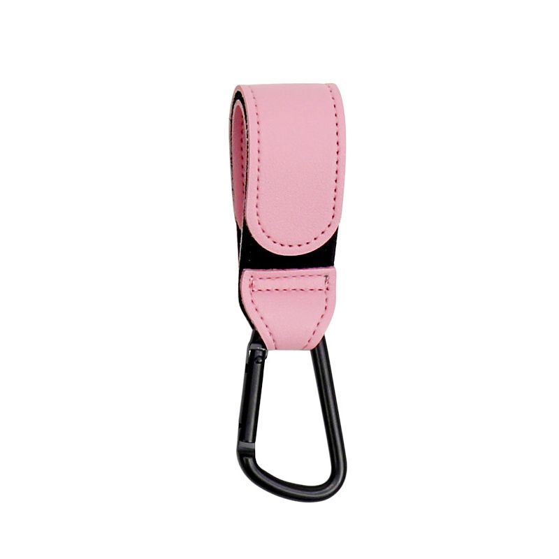 1/2pcs Baby Stroller Hook PU Leather Cart Organizer Diaper Bag Hanger Climbing Buckle Velcro Hook Child Pram Accessories_viptrois.com