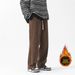 Winter Wide Leg Pants for Men Heavyweight Flow Straight Casual Solid Color Japanese Style Loose Sports Sweatpants Autumn_viptrois.com