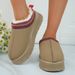 SHLIANG Snow Boots for Women Winter New Cashmere Warm Thick Soles Without Heel-covered Hair Half Slipper Cotton Shoes for Women Y0076_viptrois.com