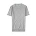 Summer Ice Silk Thin Knitted Short-sleeved T-shirt Hollow Pattern Men's Round Neck T-shirt Elastic Cotton Hollow Mesh Base_viptrois.com