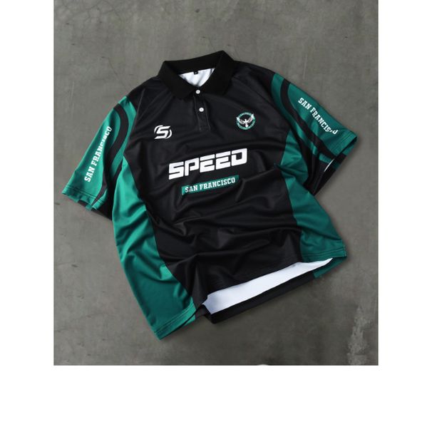 Men's Clothing Youth Polo Shirt The United States Student Short Sleeved Fashion Color Matching Printing Trend_viptrois.com