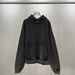 Vintage Americana Fleece-Lined Hoodie – Wax-Dyed Black Pullover With Snap Buttons & Hidden Mouse Pocket_viptrois.com