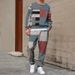 Men's Geometric Print Hoodie & Jogger Set - Trendy Casual Athletic Wear For Fall & Spring | Comfortable Polyester Blend | S-3XL_viptrois.com