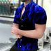 Men's Clothing Casual Short Sleeved 3D Printed Flame Shirt_viptrois.com