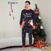 Christmas Santa Fawn Alphabet Christmas Family suit printed homewear sleep_viptrois.com