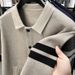 Men’s Slim-Fit Knit Cardigan – Long Sleeve Lapel Sweater (Black/Gray/Navy/Beige, S-4XL, Machine Washable)_viptrois.com